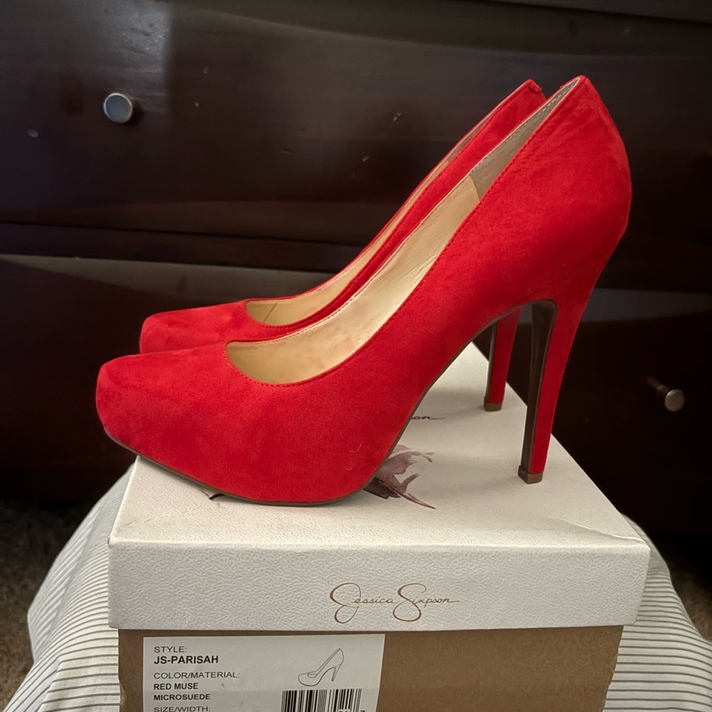 Jessica Simpson Red Stiletto Heels
